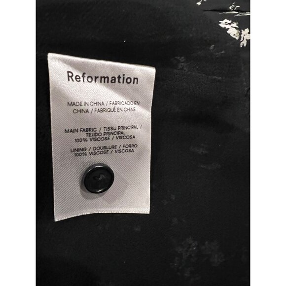 NEW REFORMATION Baden black Floral Print Maxi SIZE 6 - Picture 10 of 10